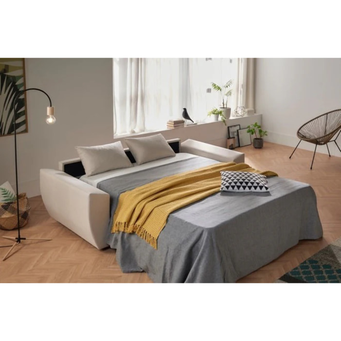 Sofá Cama italiano Mónaco 3 Plazas Tela Antimanchas Color Gris