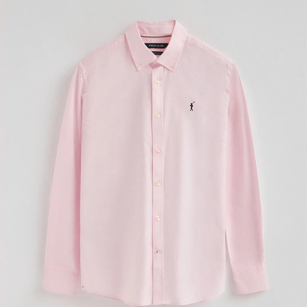 Camicia rosa regular fit con logo Rigby Go