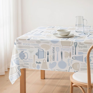 Nappe anti-taches COCINA BLEU - enduite
