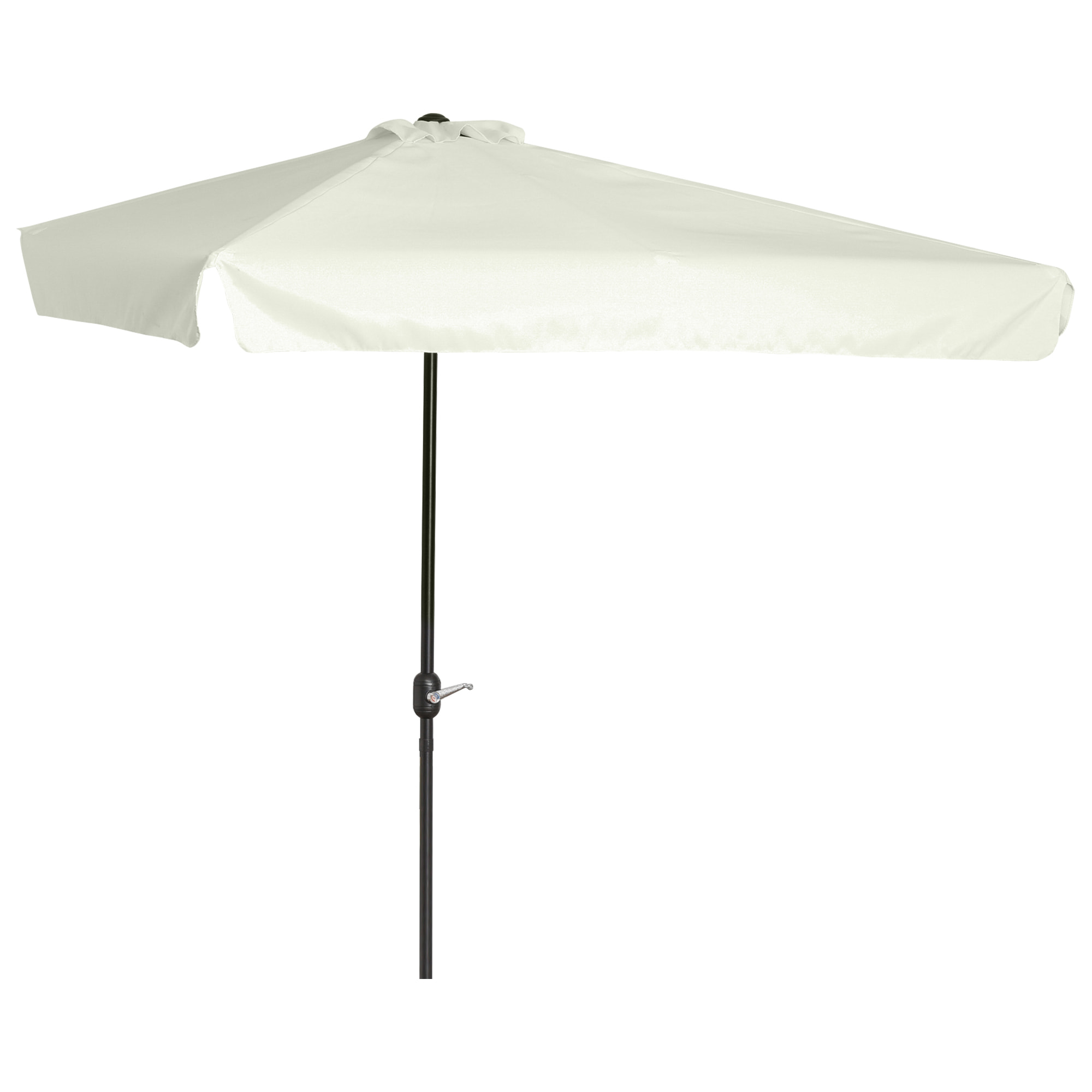 Sombrilla Rectangular 230x130x249 cm Parasol para Pared Media Sombrilla con Manivela Protección UV Impermeable Sombrilla para Balcón Terraza Jardín Crema