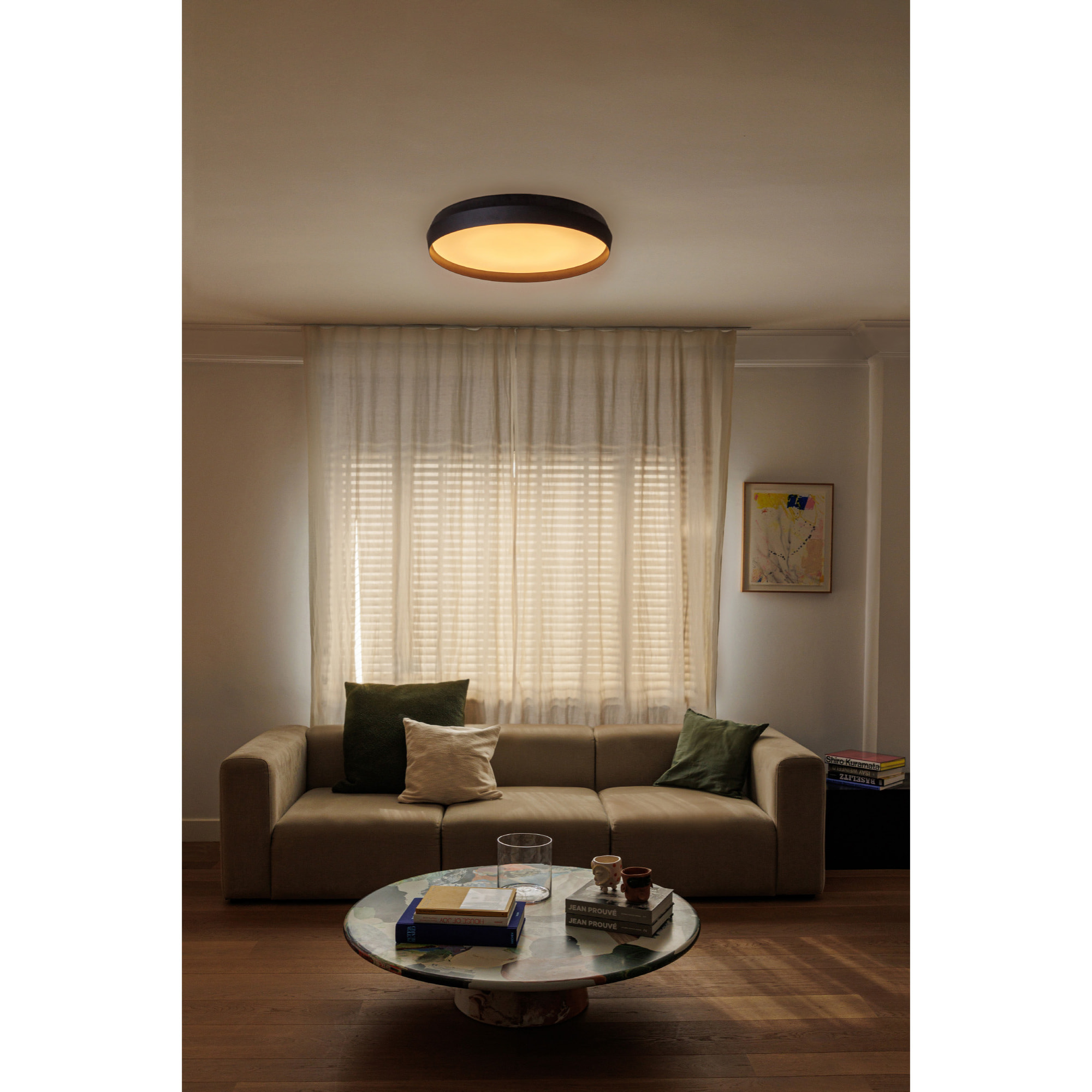 SHOKU 600 Aplique/plafón negra/negra