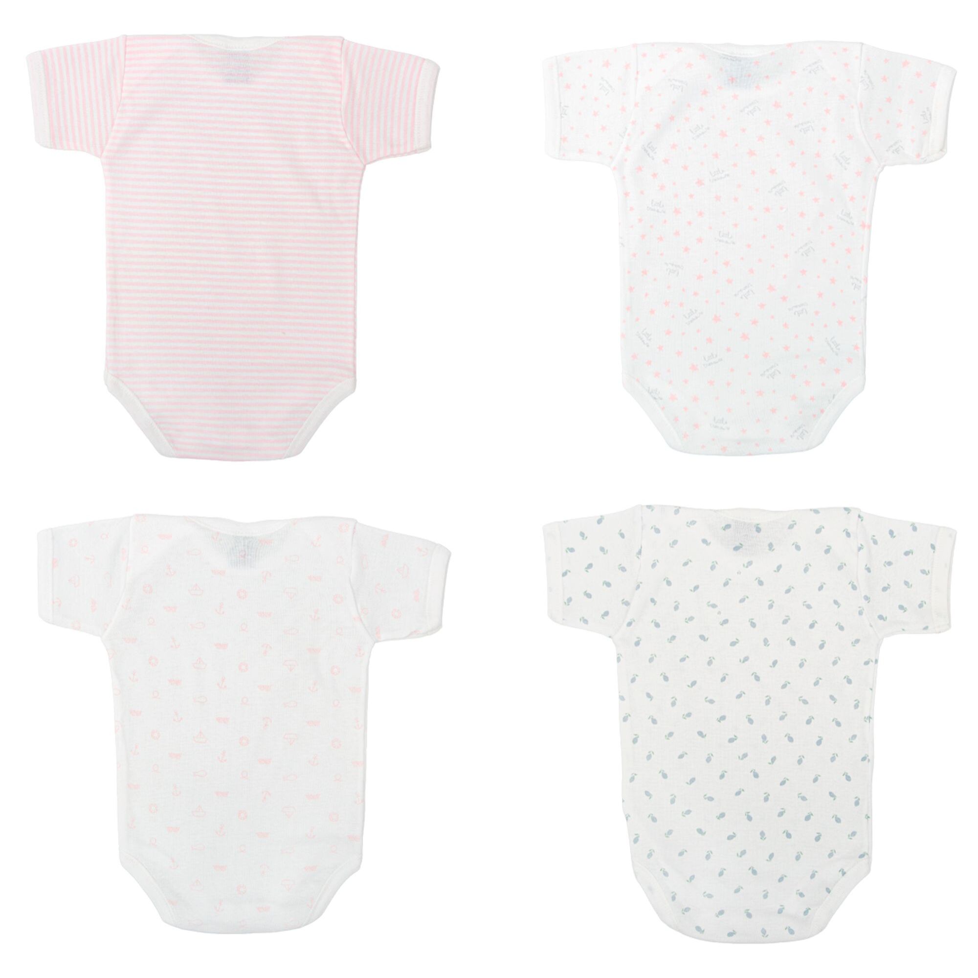 Pack 4 Body Basico Manga Corta
