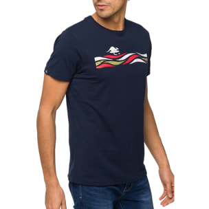 T-shirt in cotone 150 gr Hot Buttered Twister Colore Blu Navy.