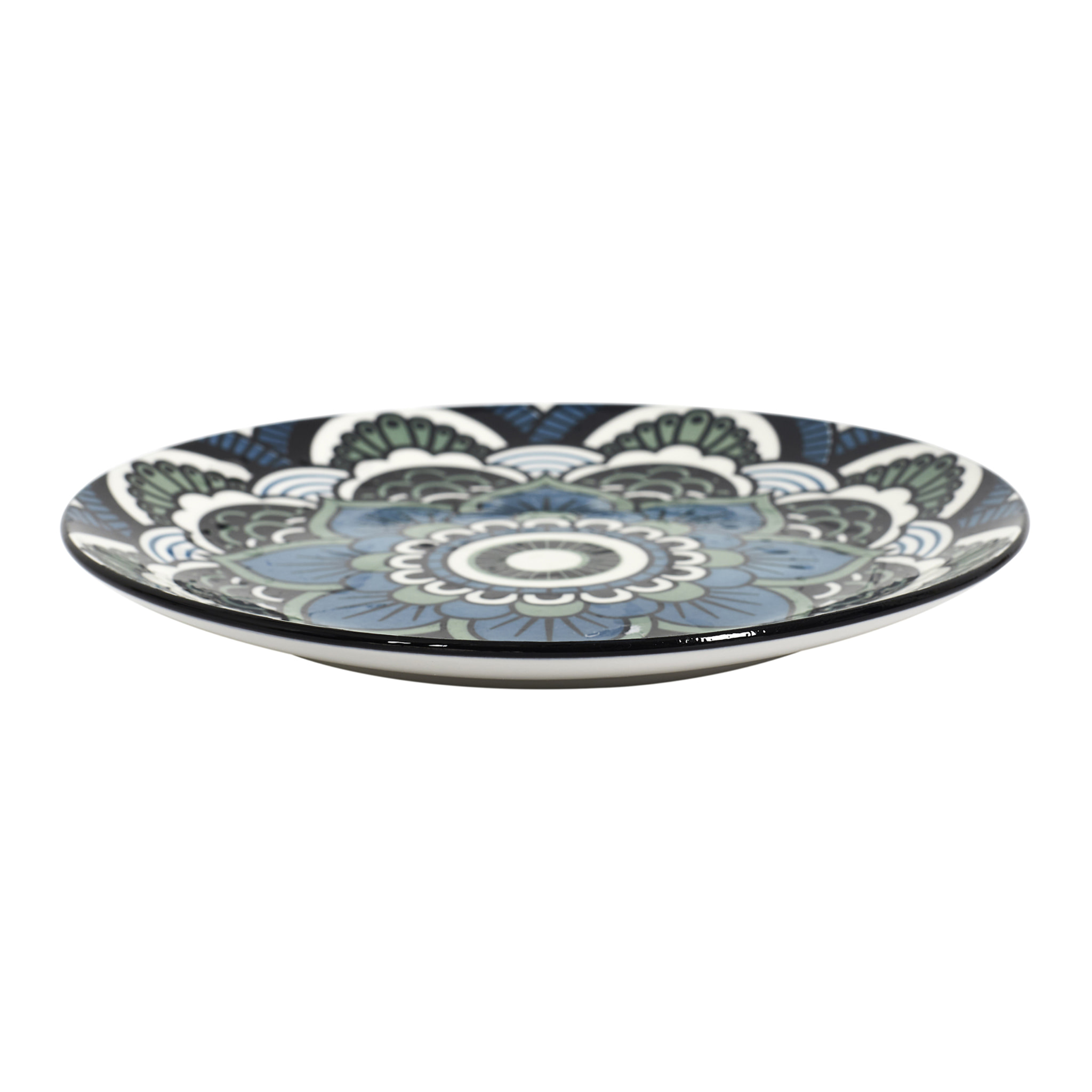 Assiette Mandala Bleu D19cm
