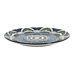 Assiette Mandala Bleu D19cm