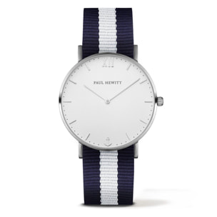 Reloj Paul Hewitt PH-SA-S-ST-W-NW-20 Unisex Analogico Cuarzo con Correa de Nylon