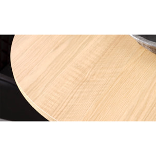 Table à manger bois naturel alba 120x120cm