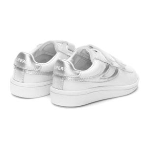 Sneakers Superga Bambina Bianco 4832 KIDS STRAPS METALLIC MATCH