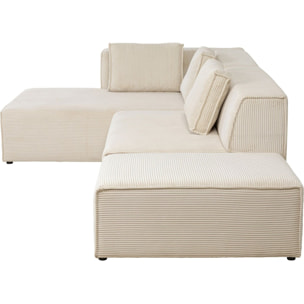 Canapé d'angle Infinity Cord crème Kare Design