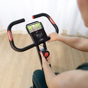 Bicicleta estática plegable FITFIU disco inercia 8kg y pulsómetro