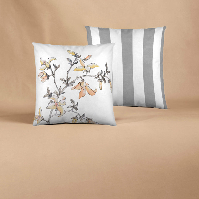 Naturals - Funda de Cojín Estampado - Con Cremallera - Sin relleno - 100% Algodón - Sarah