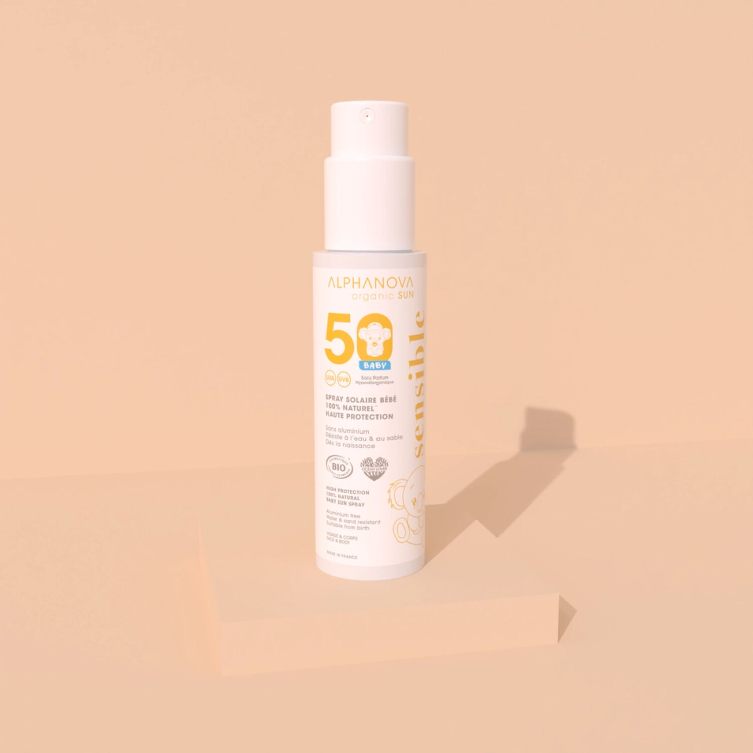 Bébé SPF50 - Spray Solaire Bébé 100% Naturel Bio