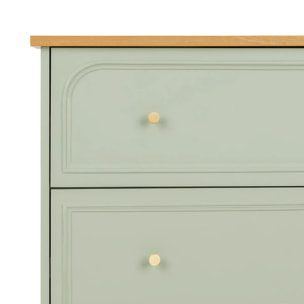 Commode Mohéa vert céladon 3 tiroirs