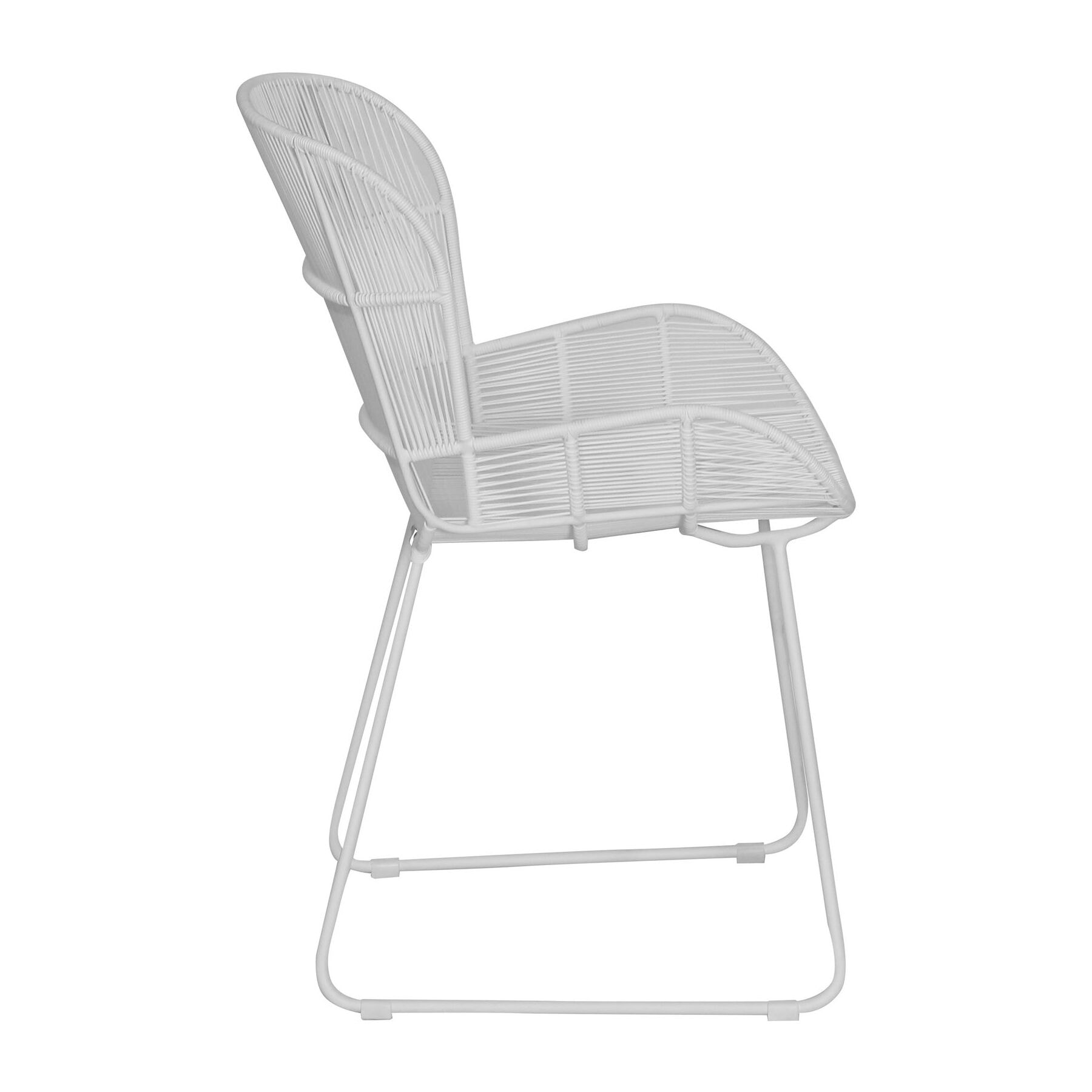 Fauteuil de table en polypropylène blanc CON DAO