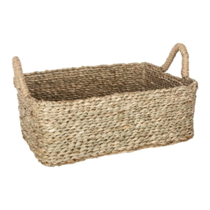 Set de 3 paniers rectangulaires roseau L29/37/43cm