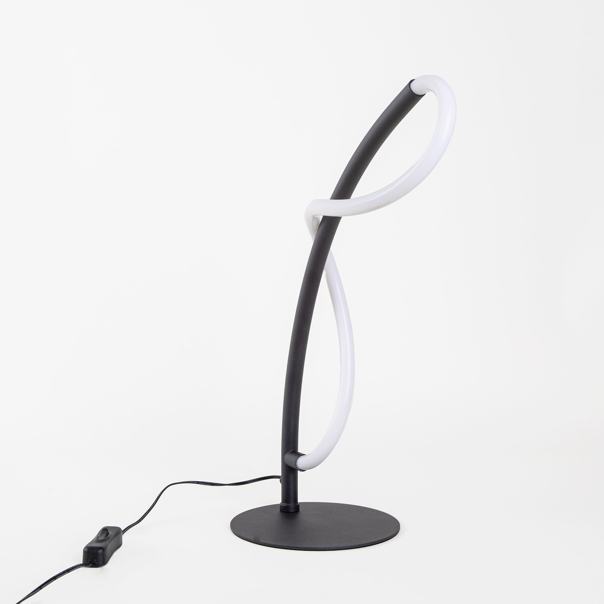 Forlight Sobremesa Tress LED 6.5W Blanco Neutro - 4000K Negro para Interior de Mesa en Oficina, Dormitorio, Salón