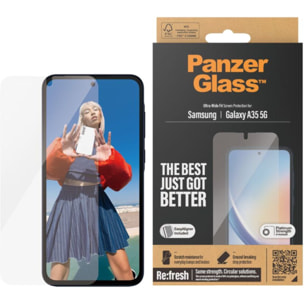 Protège écran PANZERGLASS Samsung A35 Ultra-Wide Fit