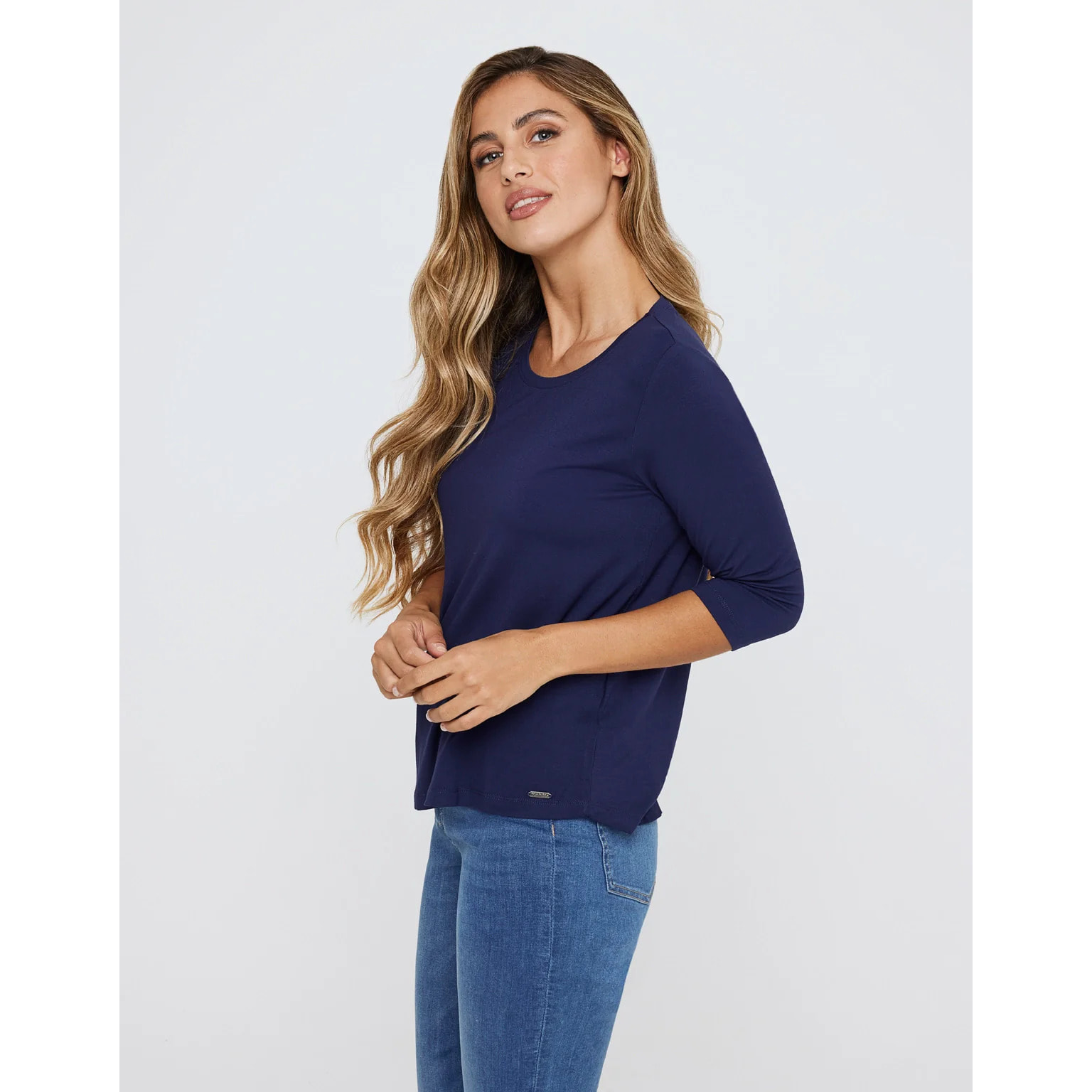 Camiseta Media Manga Azul Marino - Kloraleen