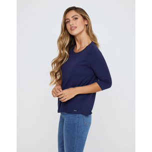 Camiseta Media Manga Azul Marino - Kloraleen