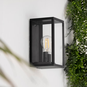 FORLIGHT Pristol Apliqiue rectangular para bombilla E27 en color negro