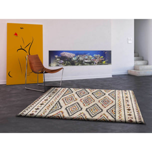 KASBAH Alfombra shaggy bereber multicolor, varias medidas disponibles