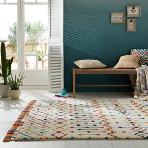 Tapis style berbere PRAIRIE Crème
