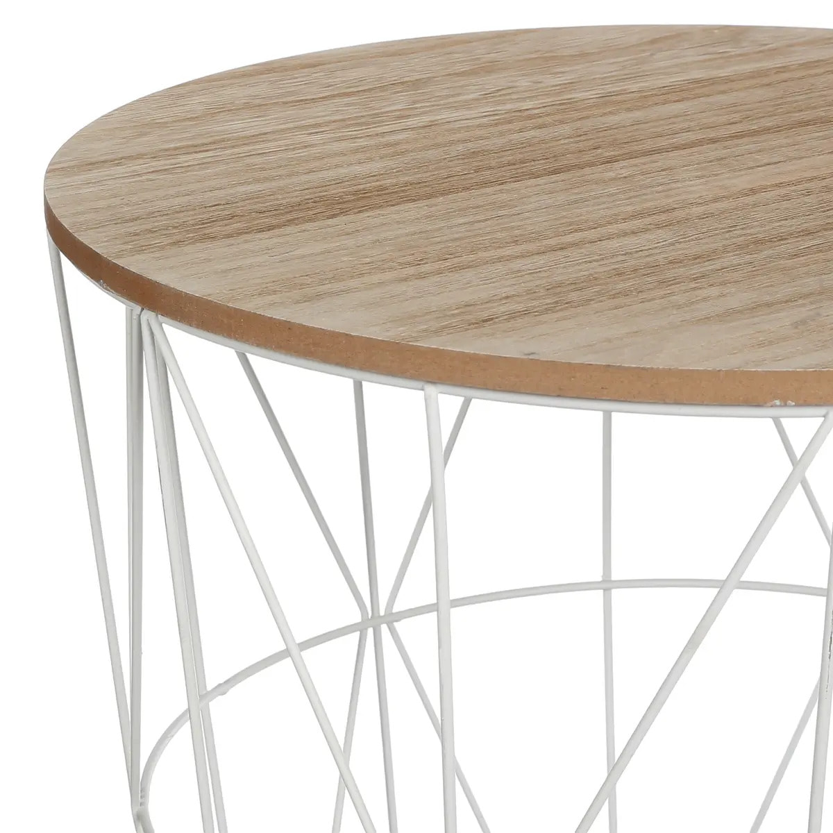 Table d'appoint "Kumi" blanc D40cm