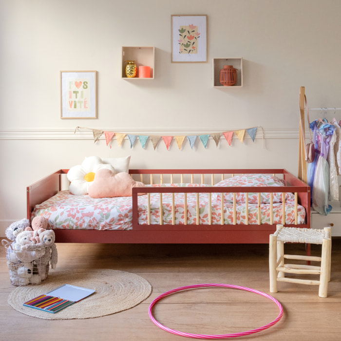 Lit pour enfant 190x90cm terracotta ADAM