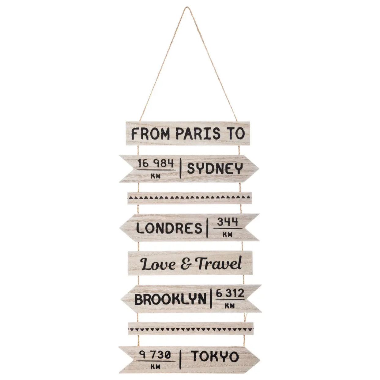 Déco murale "Nilo" en bois 30x74cm