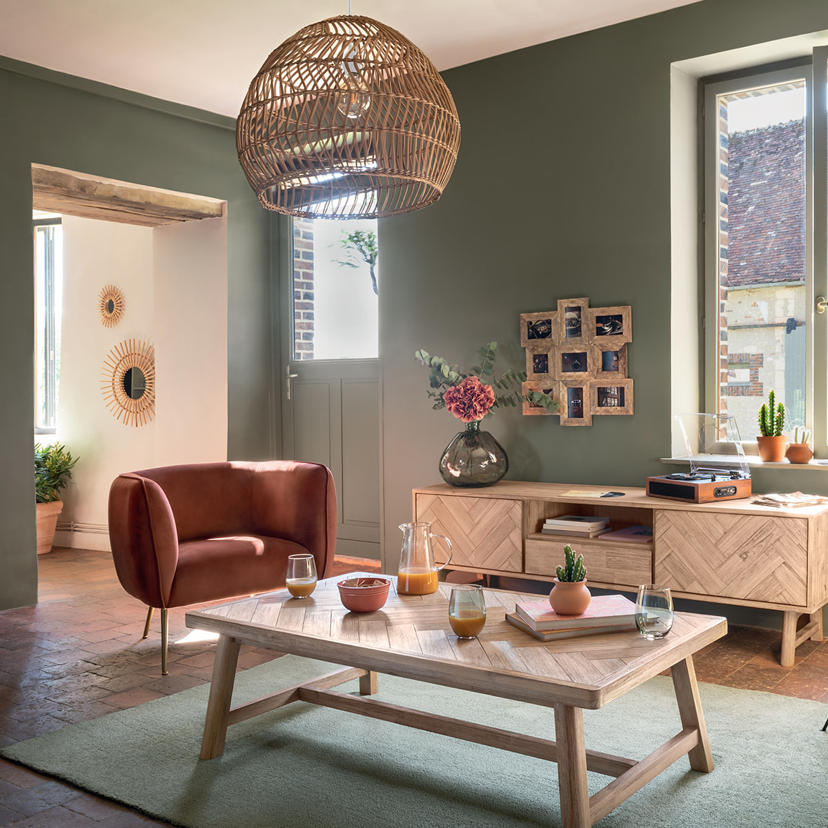 Table basse "Aeris" acacia 130x70cm