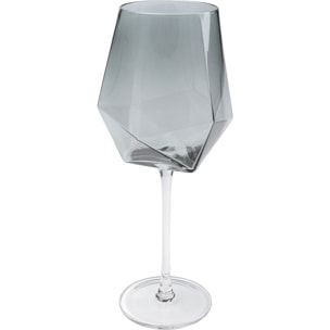 Verres à vin Diamond fumé set de 4 Kare Design