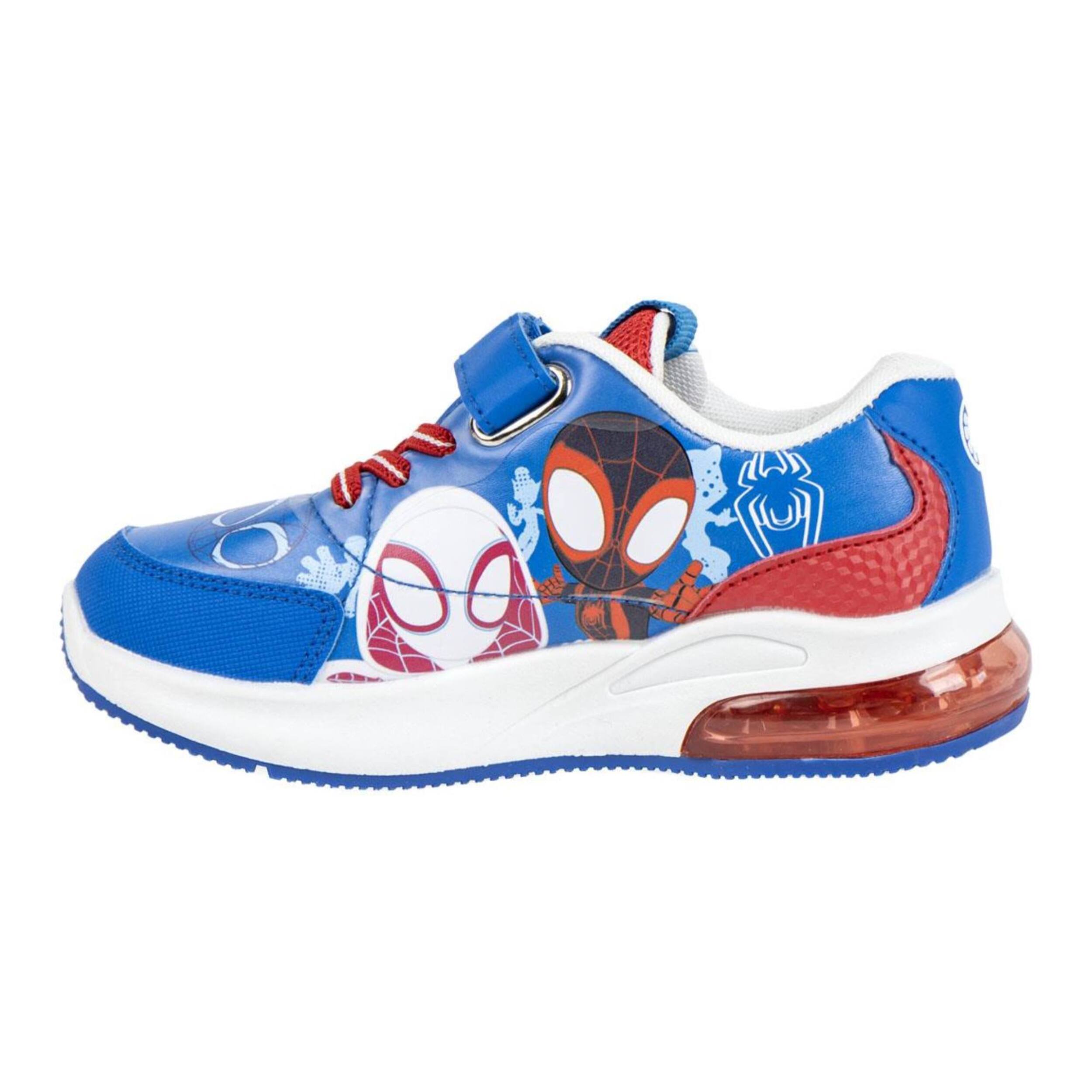 Zapatilla deportiva infantil suela ligera con luces "Spiderman"
