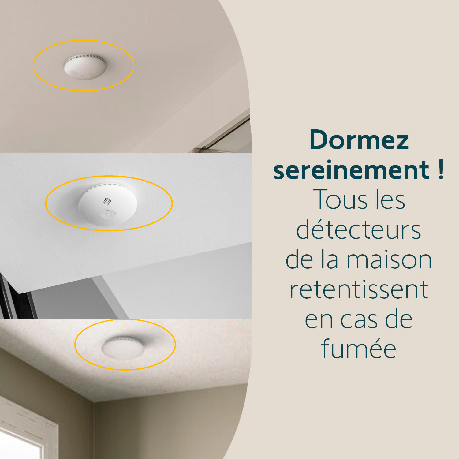 Détecteur de fumée connecté - Sirène 85 dB
