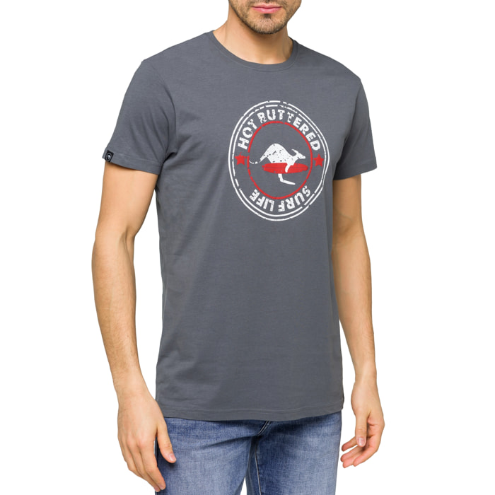 T-shirt in cotone 150 gr Hot Buttered Surflife Grigio.