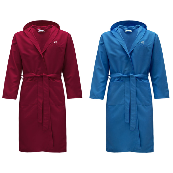 Accappatoio Microfibra Uomo Donna Renato Balestra, Ass (bordeaux-royal)