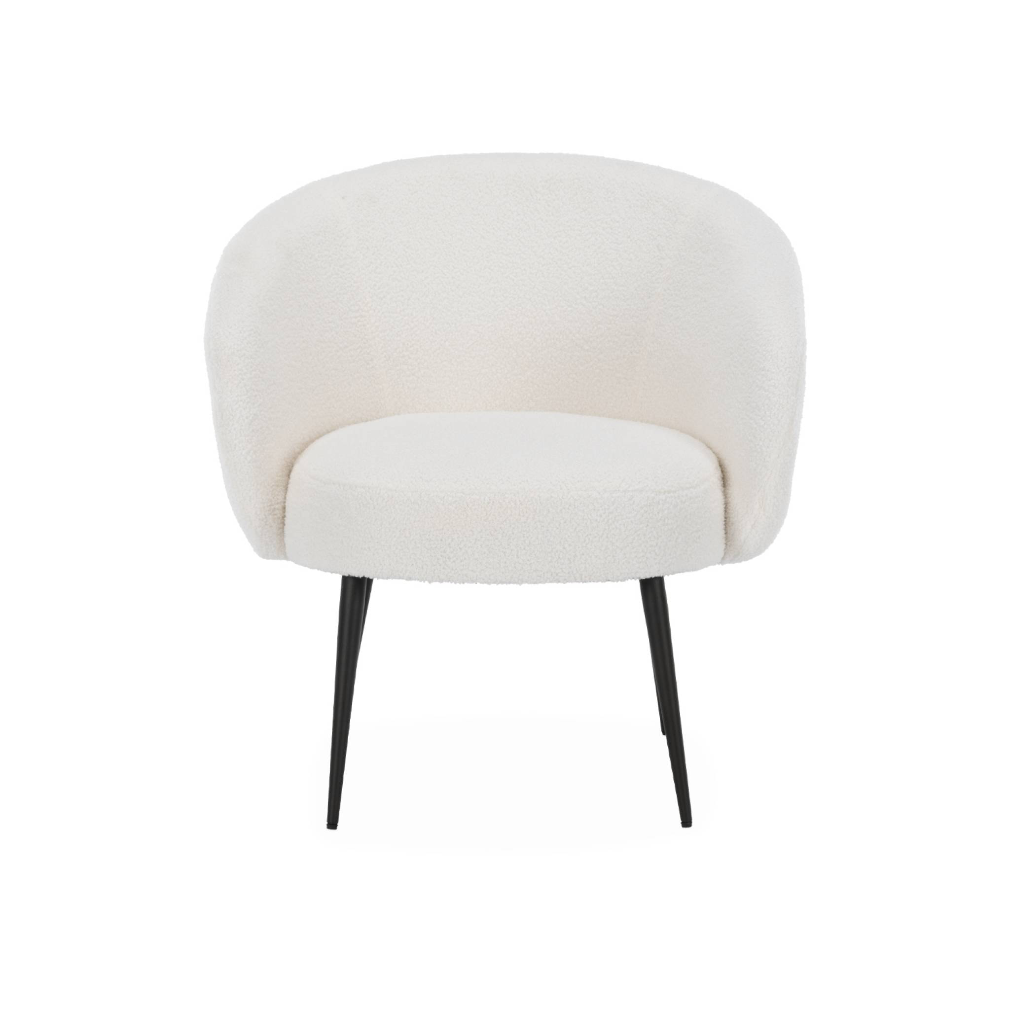 Fauteuil cosy design métal et bouclette HIMA