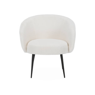 Fauteuil cosy design métal et bouclette HIMA
