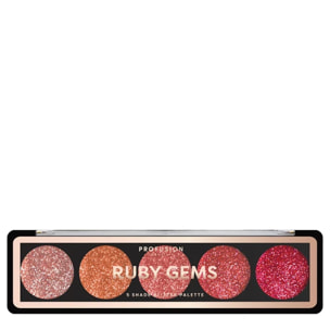 Palette Paillettes Ruby - Ombres à Paupières 5 Couleurs 40 g