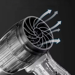 Soplador inalámbrico con motor sin escobillas, velocidad regulable, 1500W y dos baterías de 6000mAh.