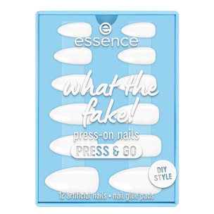 What The Fake! Press & Go - Kit Faux-Ongles Blanc Pur x12