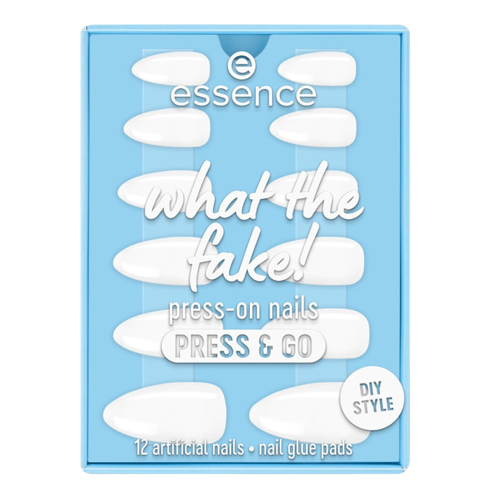 What The Fake! Press & Go - Kit Faux-Ongles Blanc Pur x12