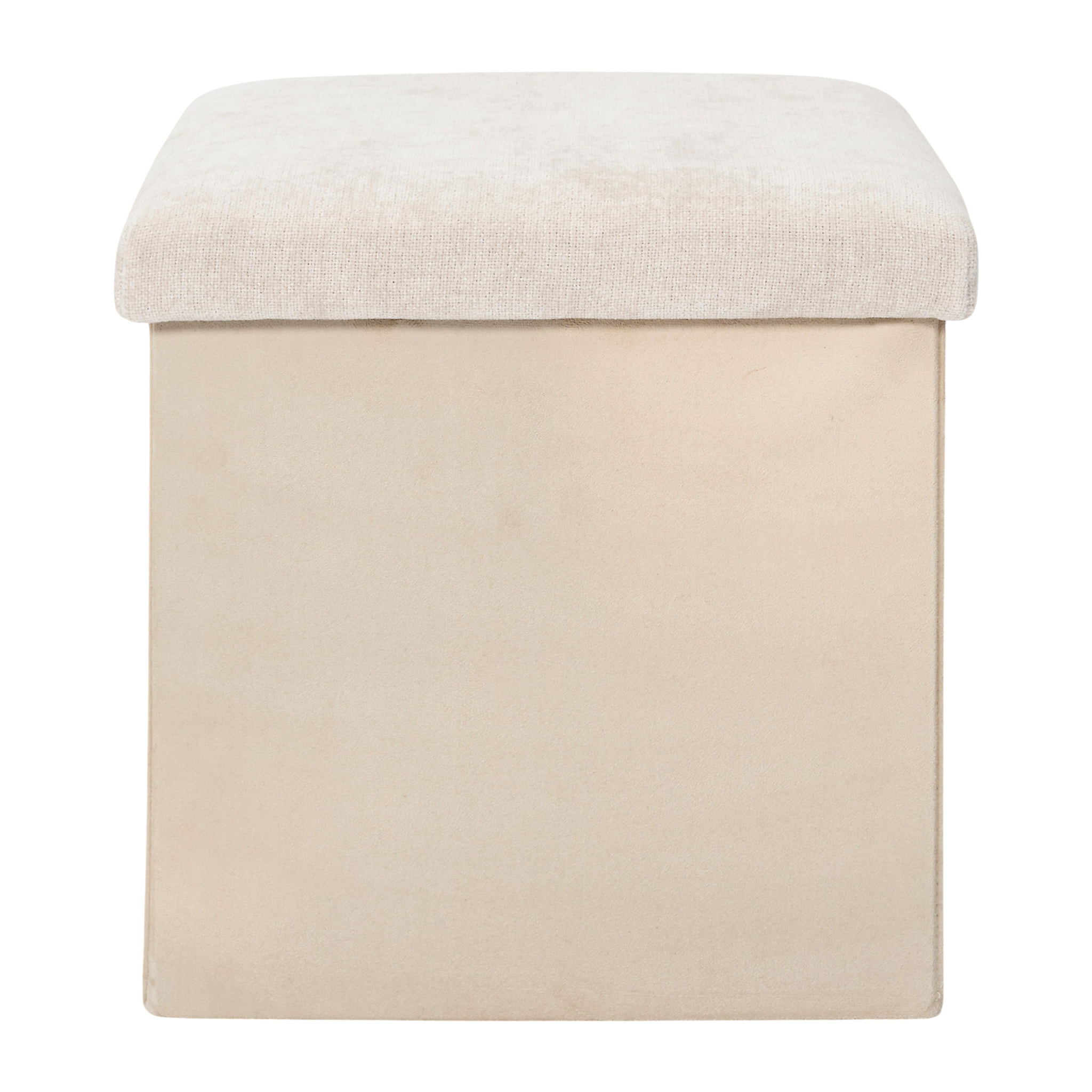 Coffre Pouf Pliable Emilia Beige