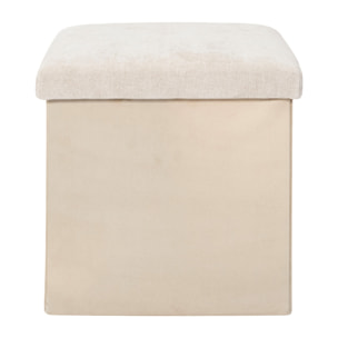 Coffre Pouf Pliable Emilia Beige