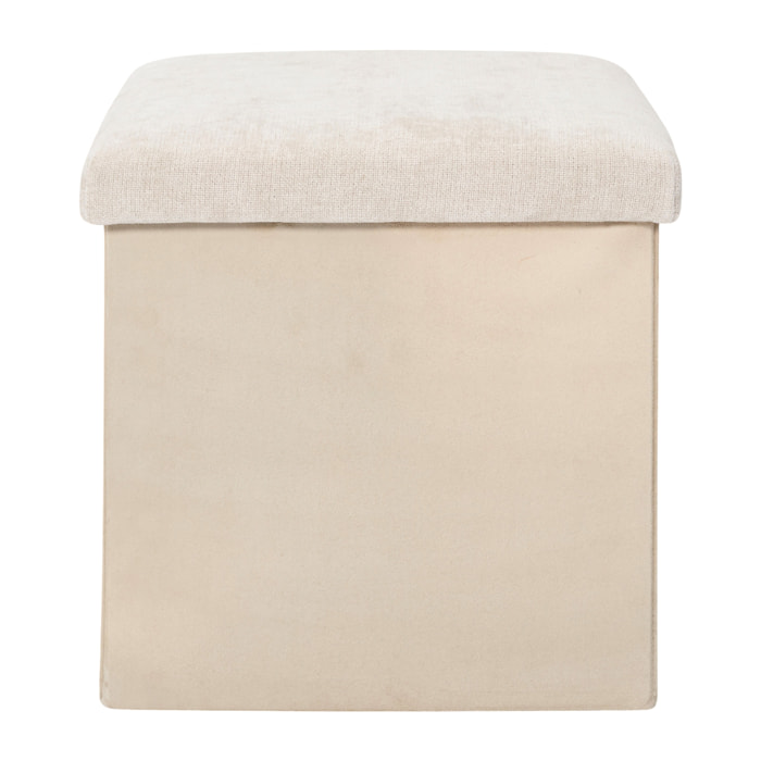 Coffre Pouf Pliable Emilia Beige