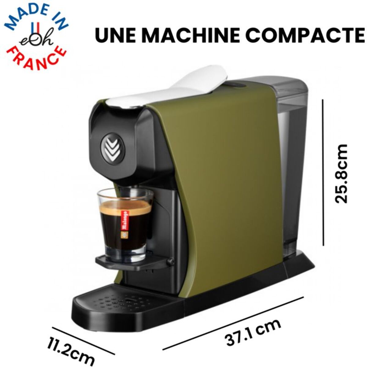 Cafetière à dosette MALONGO EOH KAKI MAT