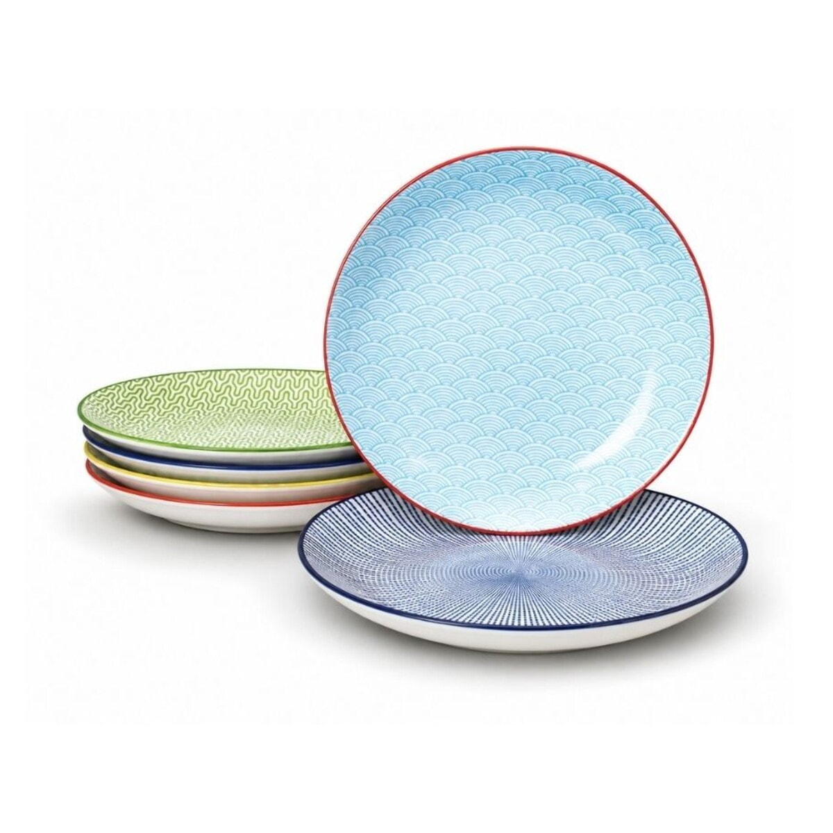 Lot de 6 assiettes à dessert design 3, SABAE