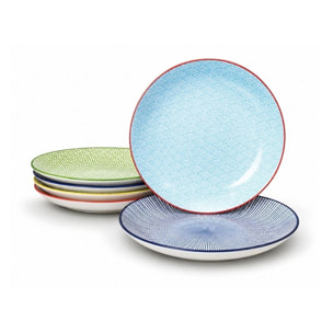 Lot de 6 assiettes à dessert design 3, SABAE