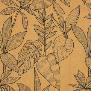 Housse de coussin aux feuilles stylisées - Cuivre