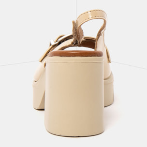 Sandalias con tacón 1994 SHINNY CHAMPAGNE/ EIVISSA color Champagne