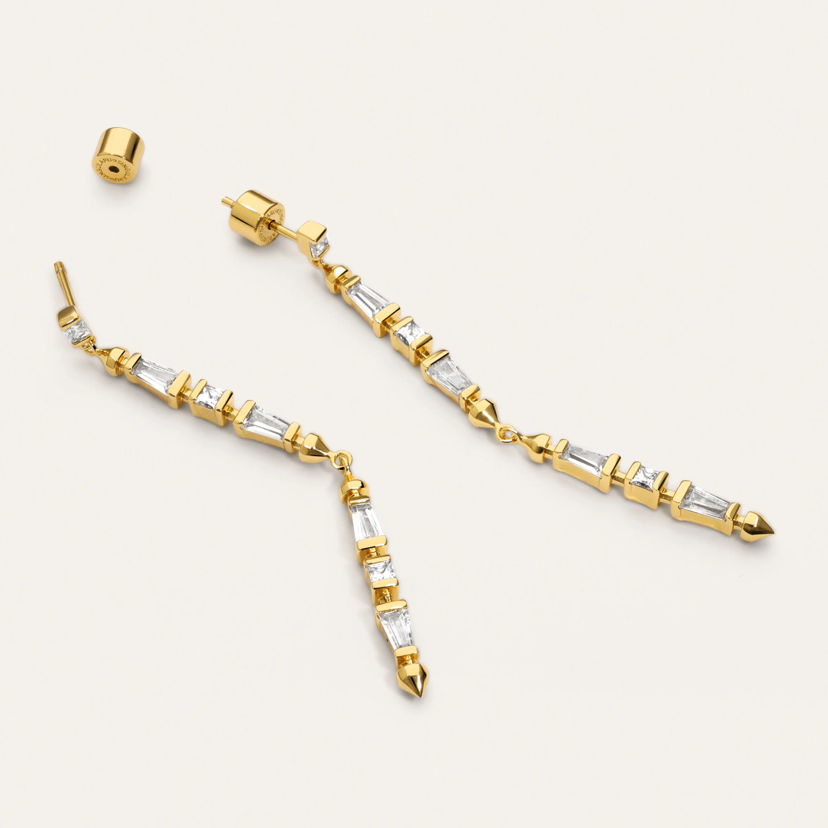 Pendientes Long Iris Baño Oro